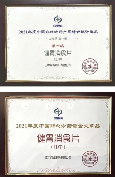 全国首批!华润江中入围中国OTC品牌集群