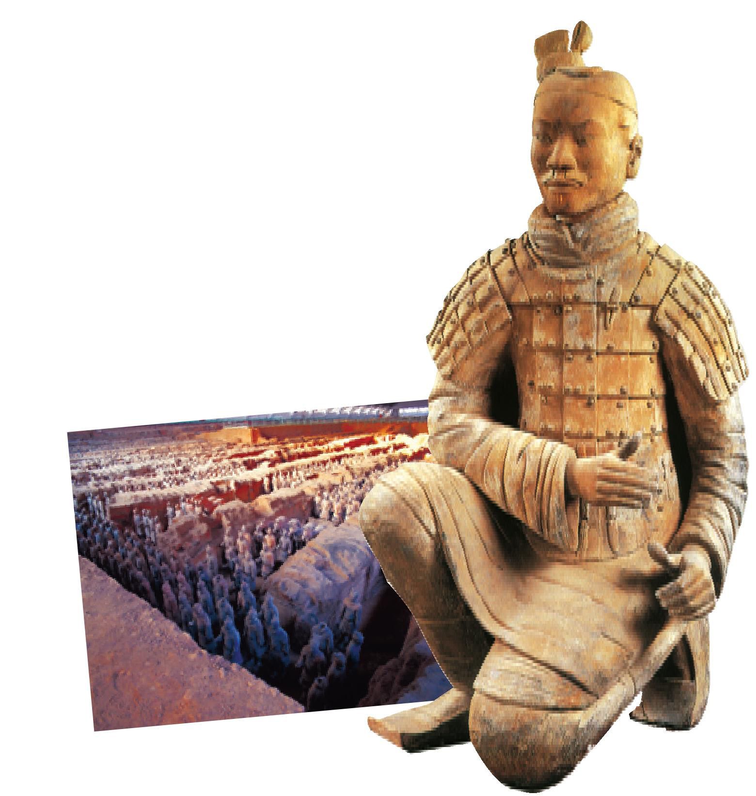 秦始皇兵马俑的样子图片