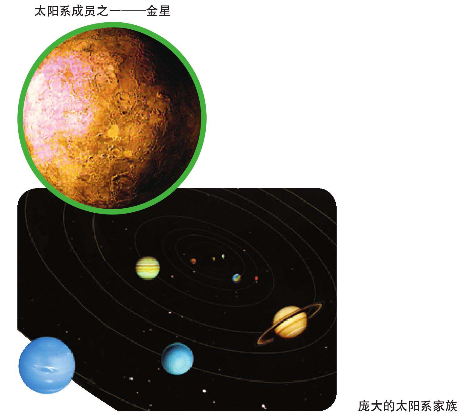 太陽在這個家族中處於核心位置,按照距離太陽的遠近,太陽系的八大行星